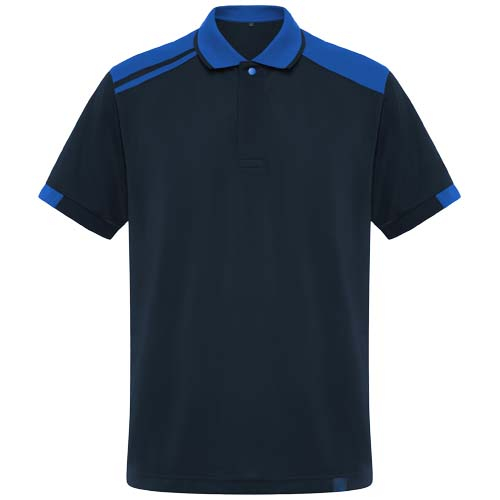 Polo antibactérien à personnaliser contrasté Samurai Roly Bleu marine et Bleu royal